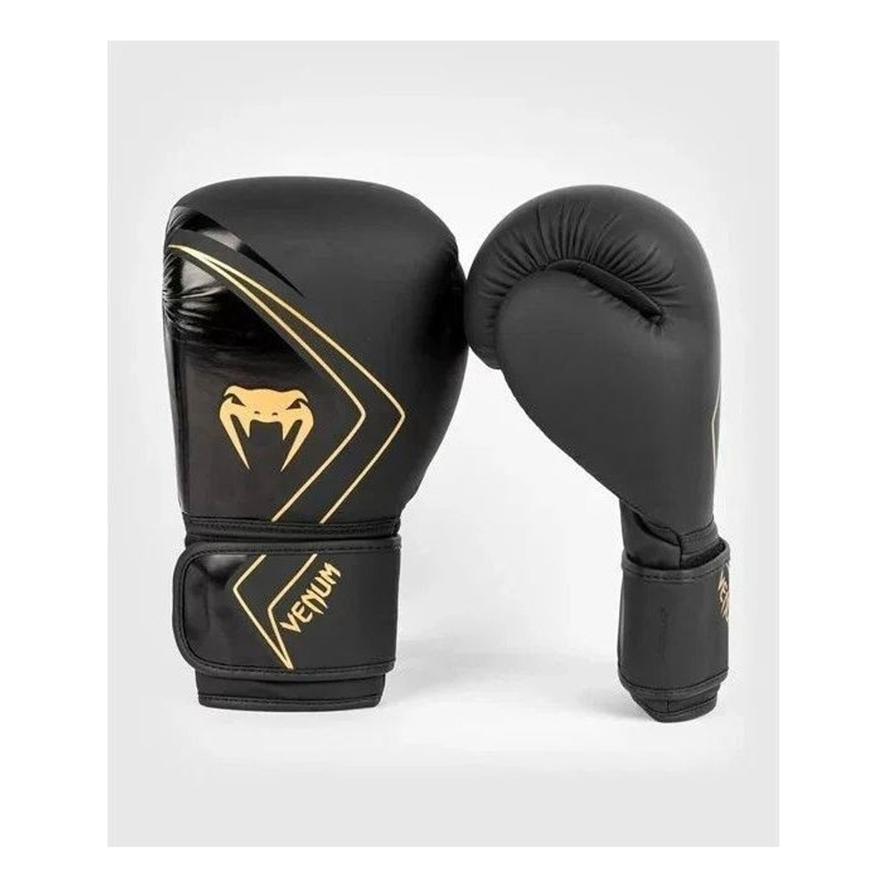 Venum Elite‎ Boxing Gloves - Black/Gold - Training Sparring Muay Thai